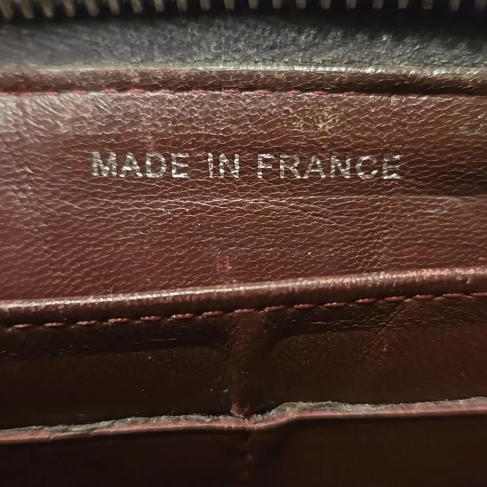 CHANEL Black Calfskin Leather Long Zip Top Wallet Brass Hardware Authentic COA - Picture 7 of 16